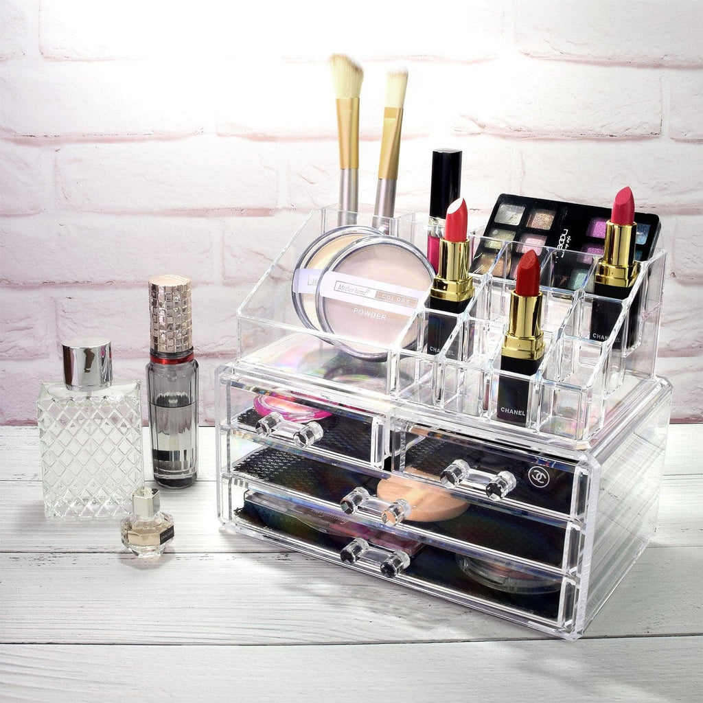 #COMS2915 Acrylic Makeup Organizer & Jewelry Storage Two Pieces Set