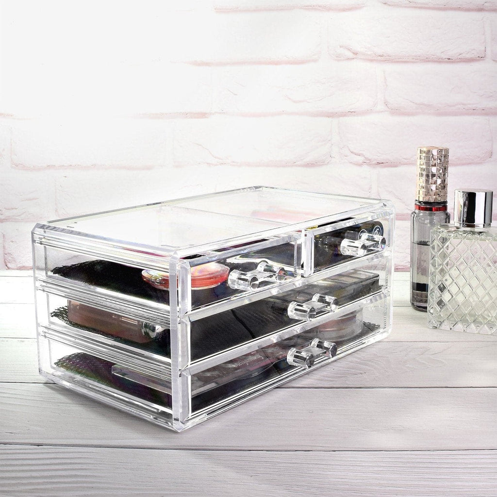 #COMS2915 Acrylic Makeup Organizer & Jewelry Storage Two Pieces Set
