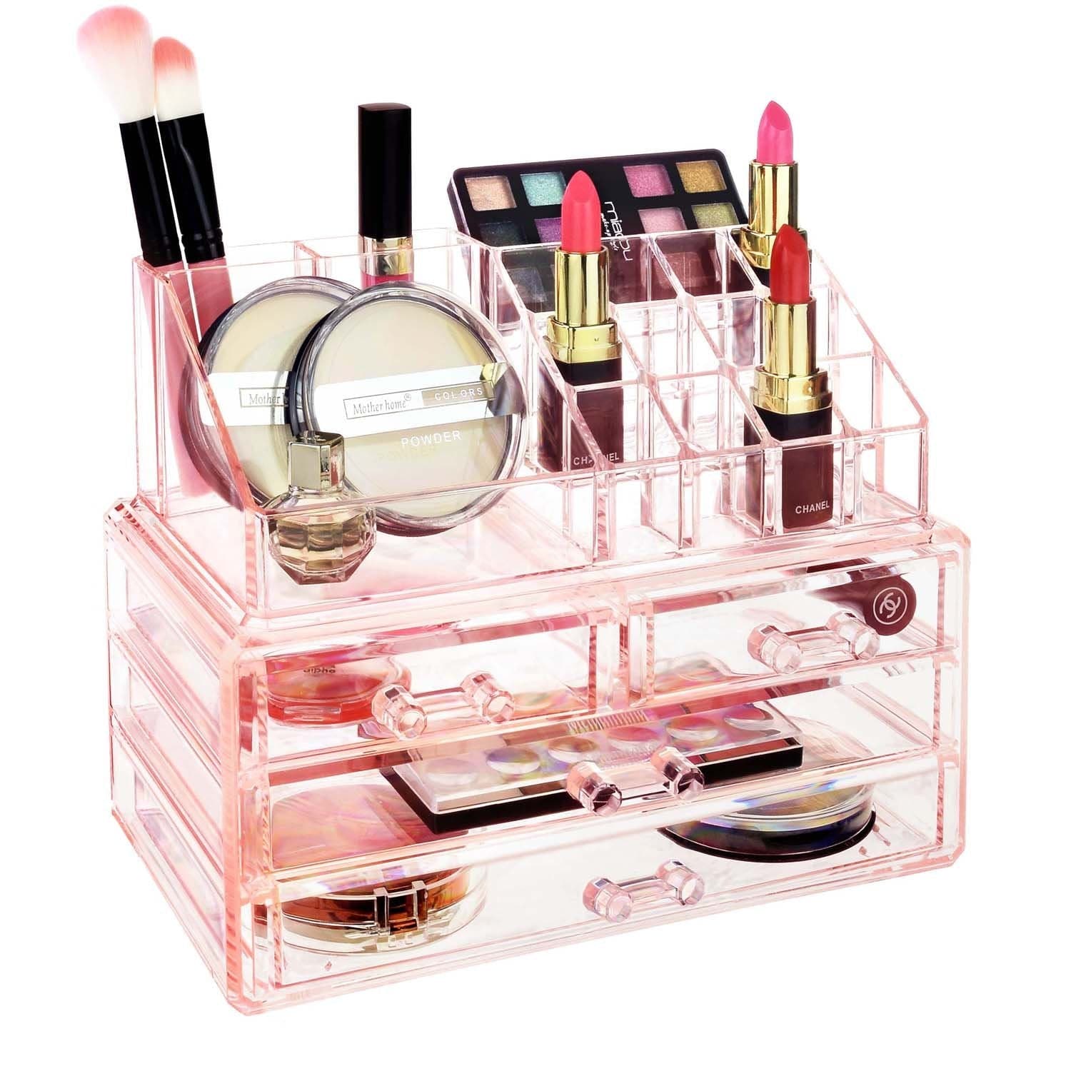 #COMS2915 Acrylic Makeup Organizer & Jewelry Storage Two Pieces Set