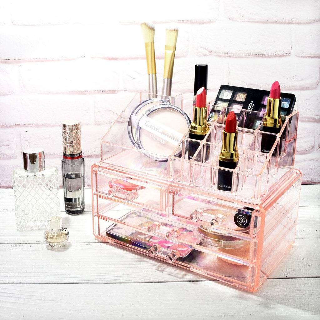 #COMS2915 Acrylic Makeup Organizer & Jewelry Storage Two Pieces Set