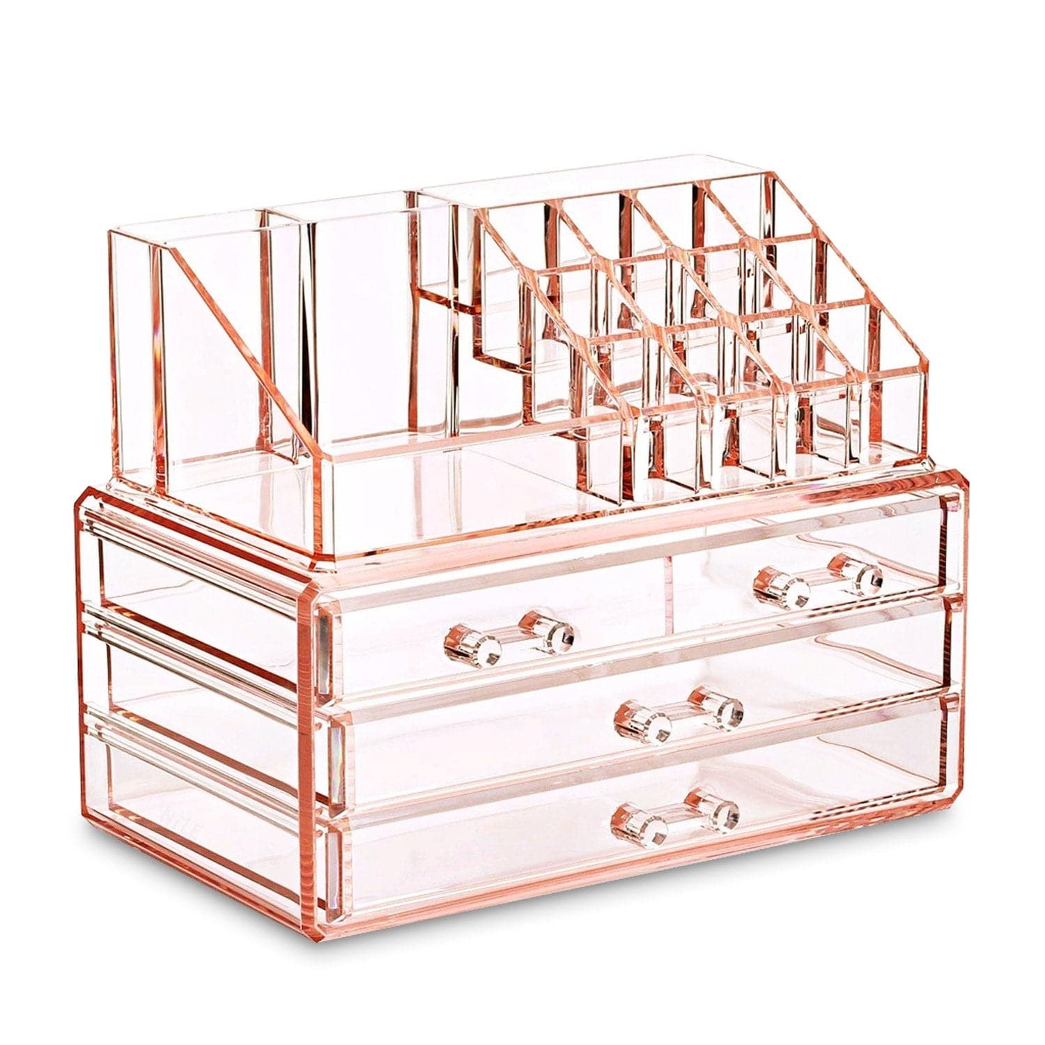 #COMS2915 Acrylic Makeup Organizer & Jewelry Storage Two Pieces Set