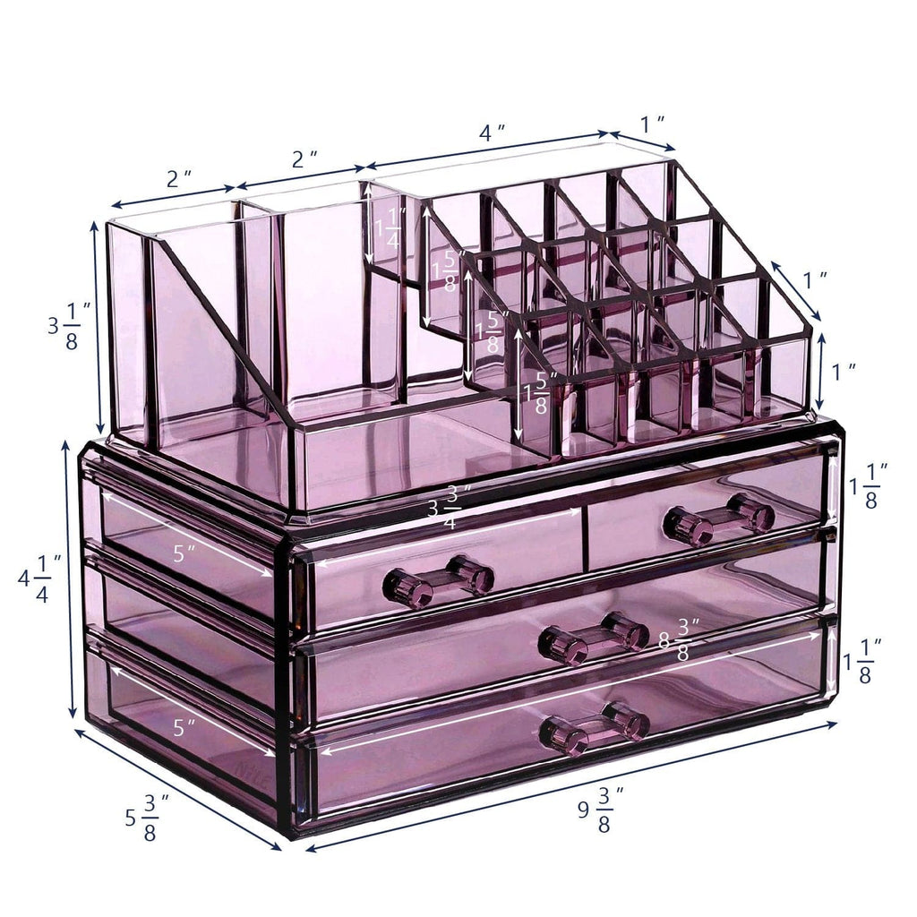 #COMS2915 Acrylic Makeup Organizer & Jewelry Storage Two Pieces Set