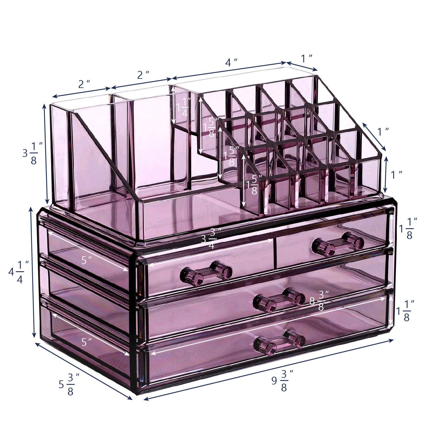 #COMS2915 Acrylic Makeup Organizer & Jewelry Storage Two Pieces Set