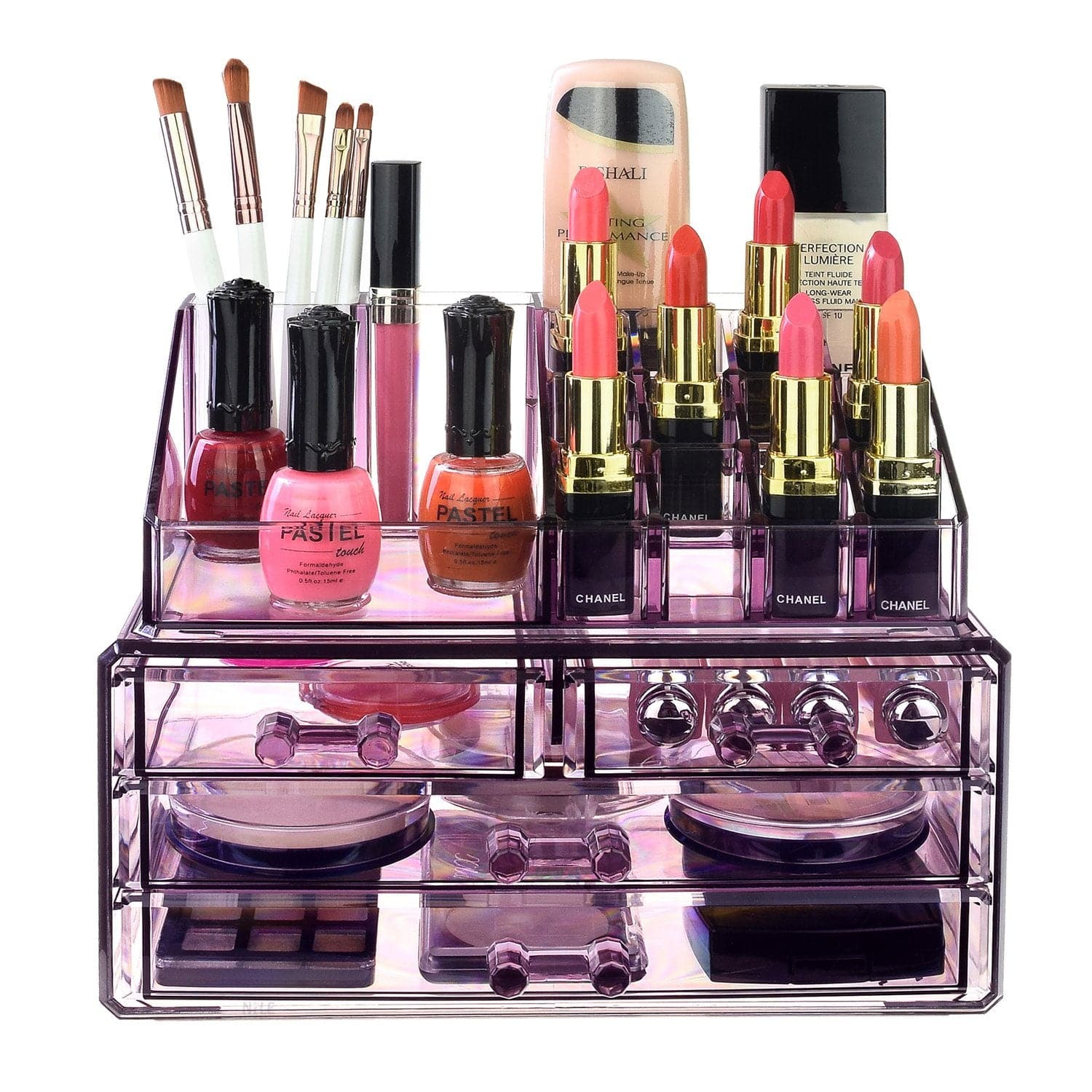 #COMS2915 Acrylic Makeup Organizer & Jewelry Storage Two Pieces Set