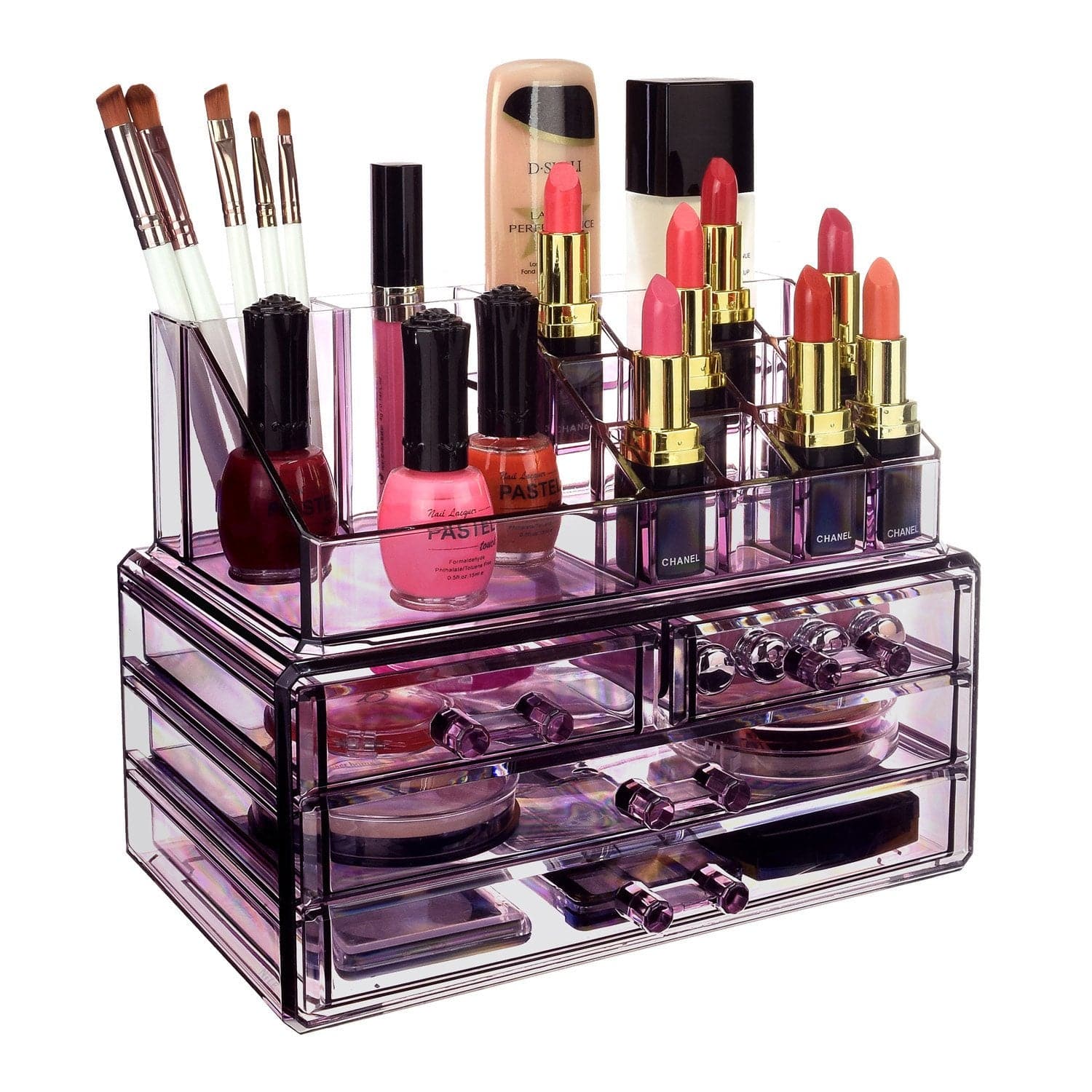 #COMS2915 Acrylic Makeup Organizer & Jewelry Storage Two Pieces Set