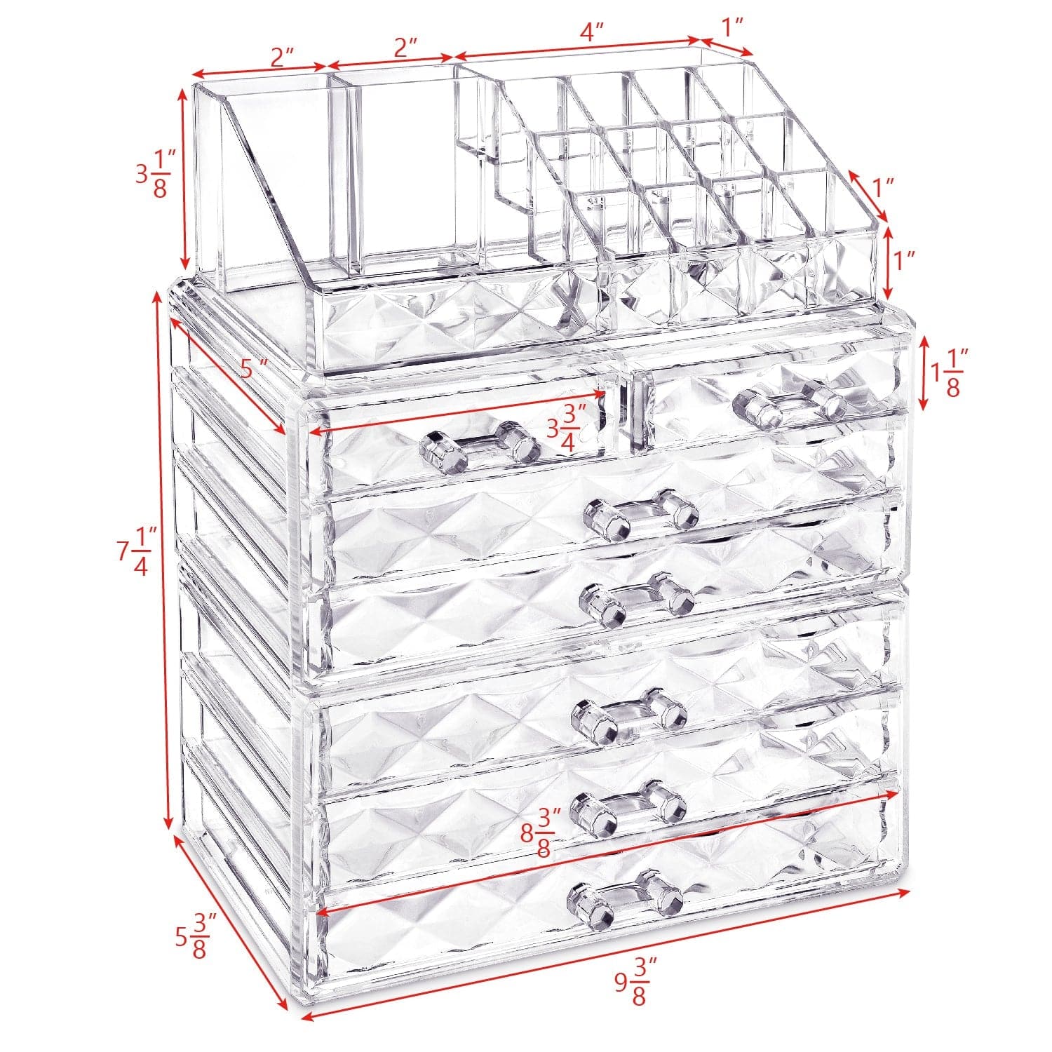 #COMS82460 Diamond Pattern Jewelry & Cosmetic Display Boxes
