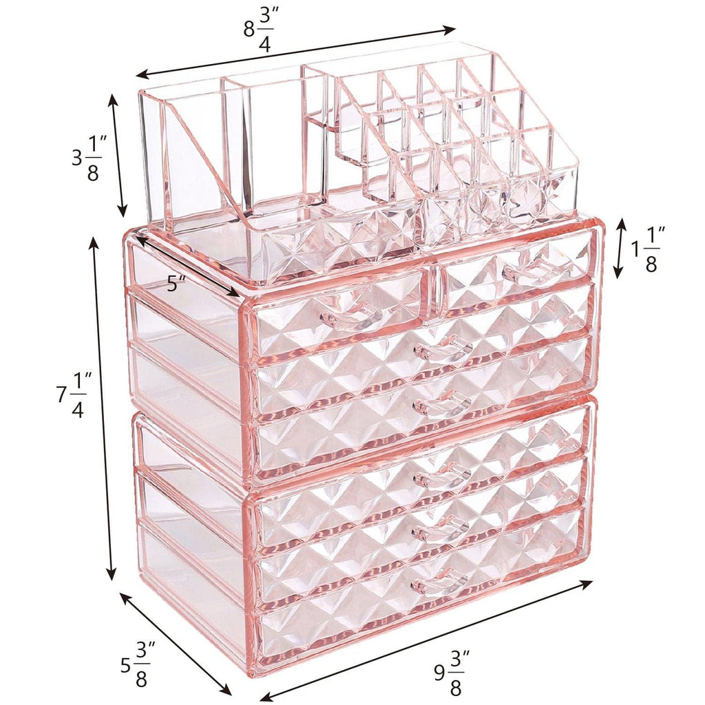 #COMS82460 Diamond Pattern Jewelry & Cosmetic Display Boxes