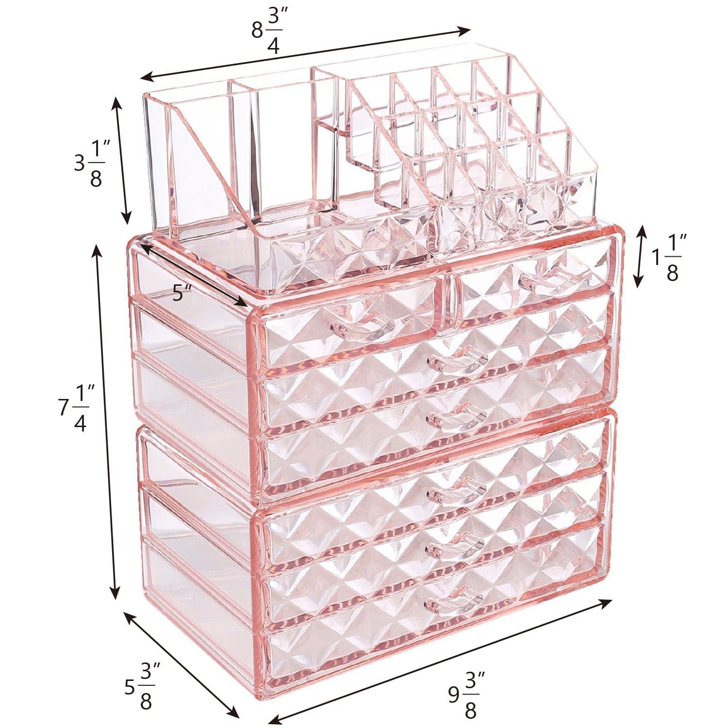 #COMS82460 Diamond Pattern Jewelry & Cosmetic Display Boxes