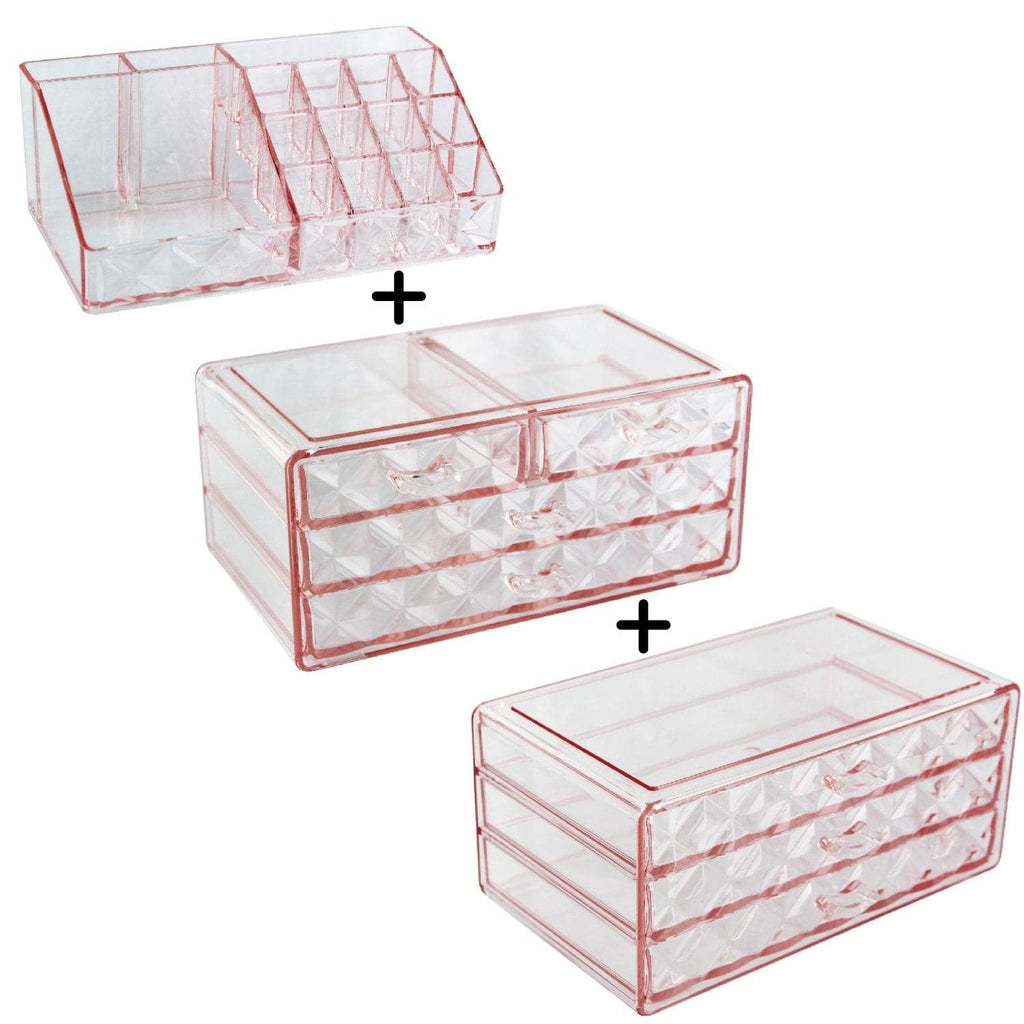 #COMS82460 Diamond Pattern Jewelry & Cosmetic Display Boxes