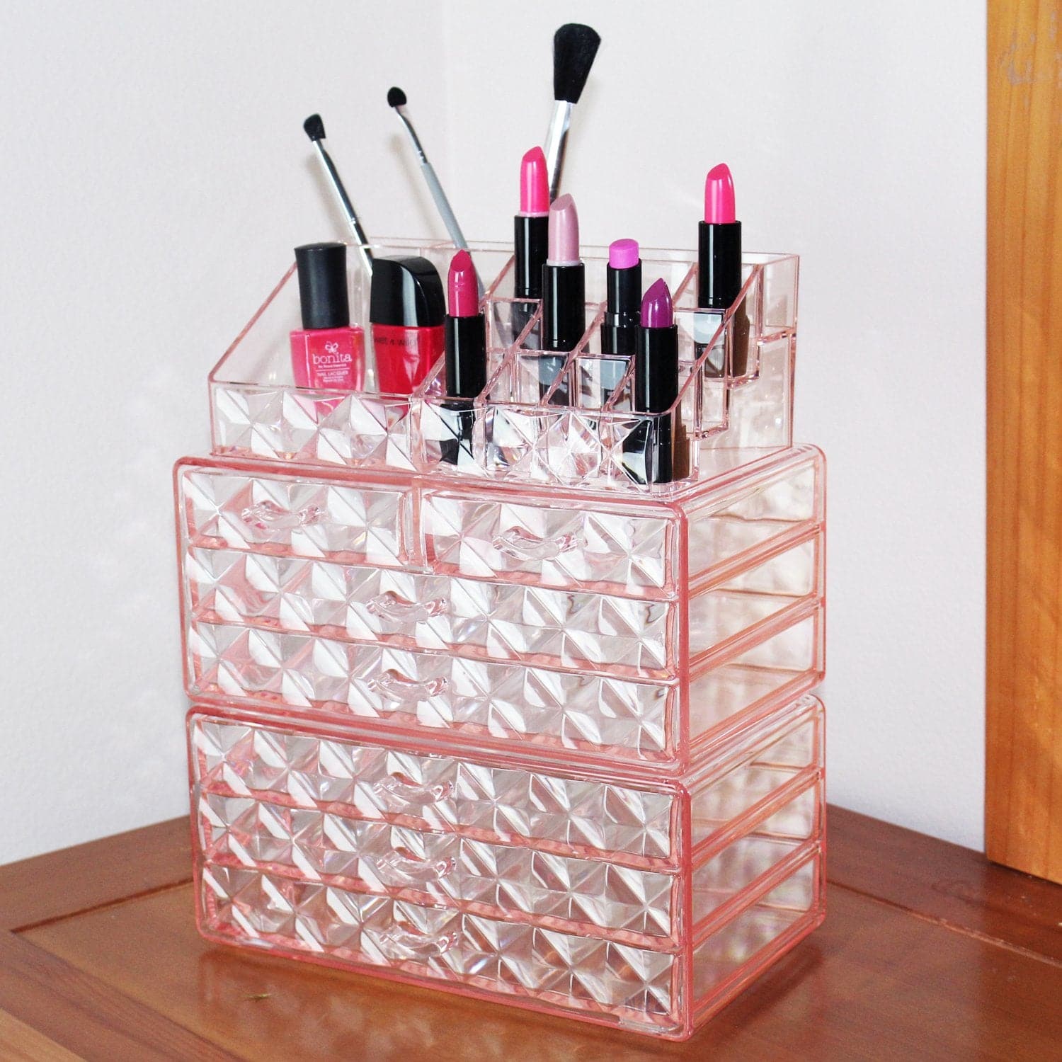 #COMS82460 Diamond Pattern Jewelry & Cosmetic Display Boxes