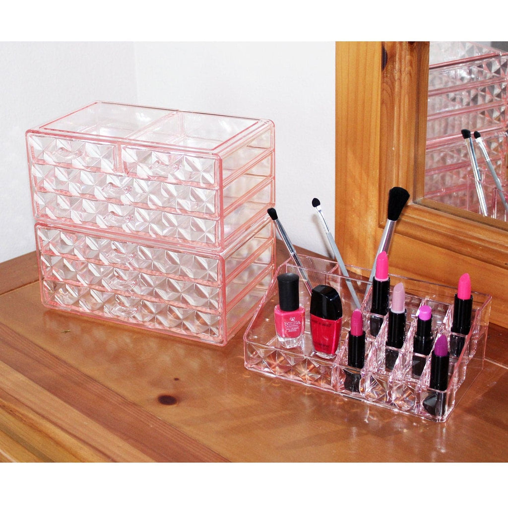 #COMS82460 Diamond Pattern Jewelry & Cosmetic Display Boxes