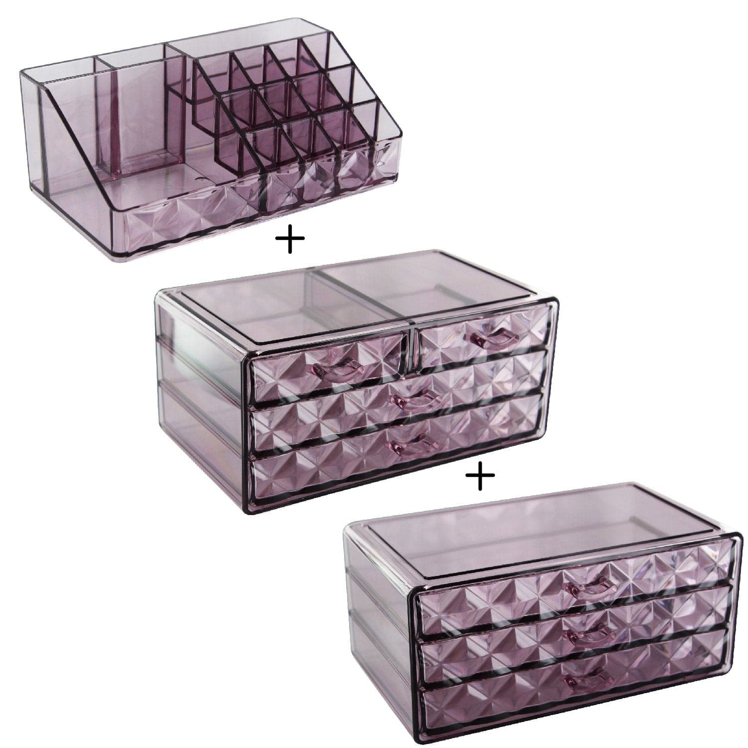 #COMS82460 Diamond Pattern Jewelry & Cosmetic Display Boxes