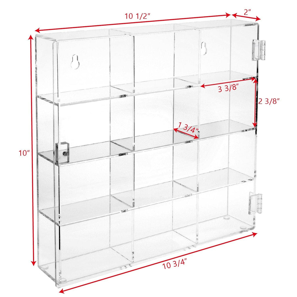 #COT1734 Mountable 12 Compartments Display Case Cabinet Stand