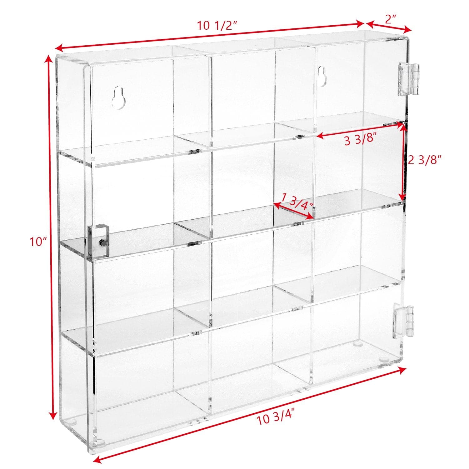 #COT1734 Mountable 12 Compartments Display Case Cabinet Stand