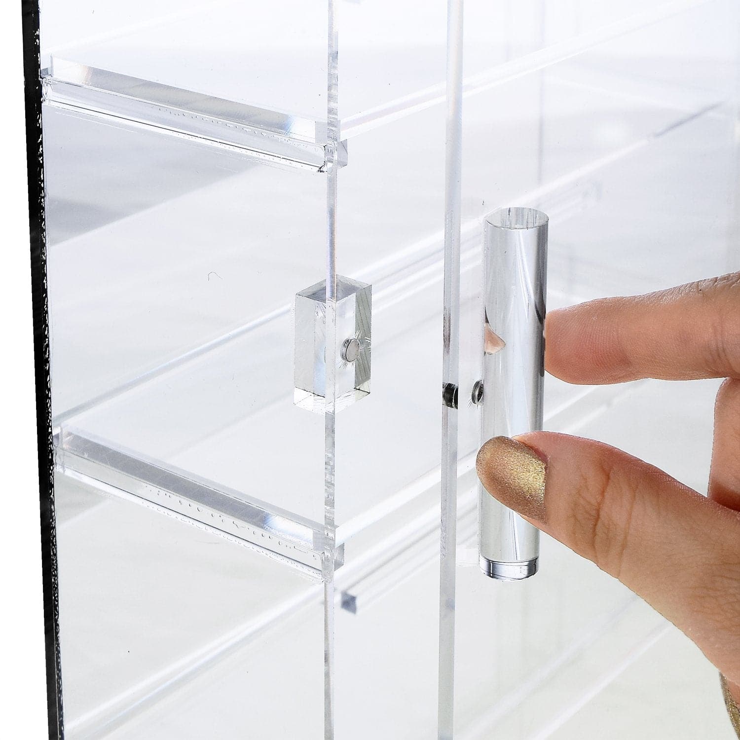 #COT1762 Mirror Backed 4 Shelves Shot Glasses Display Case