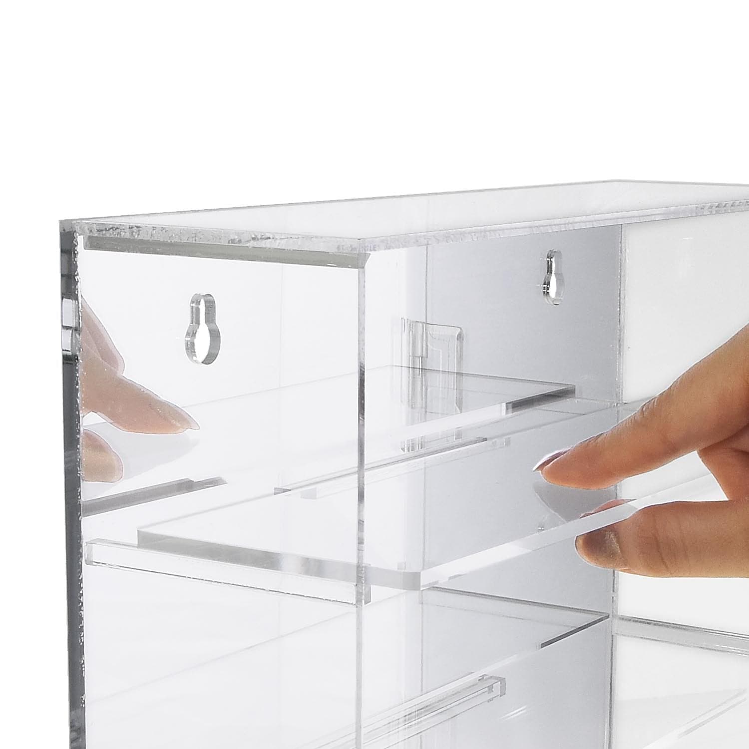 #COT1762 Mirror Backed 4 Shelves Shot Glasses Display Case