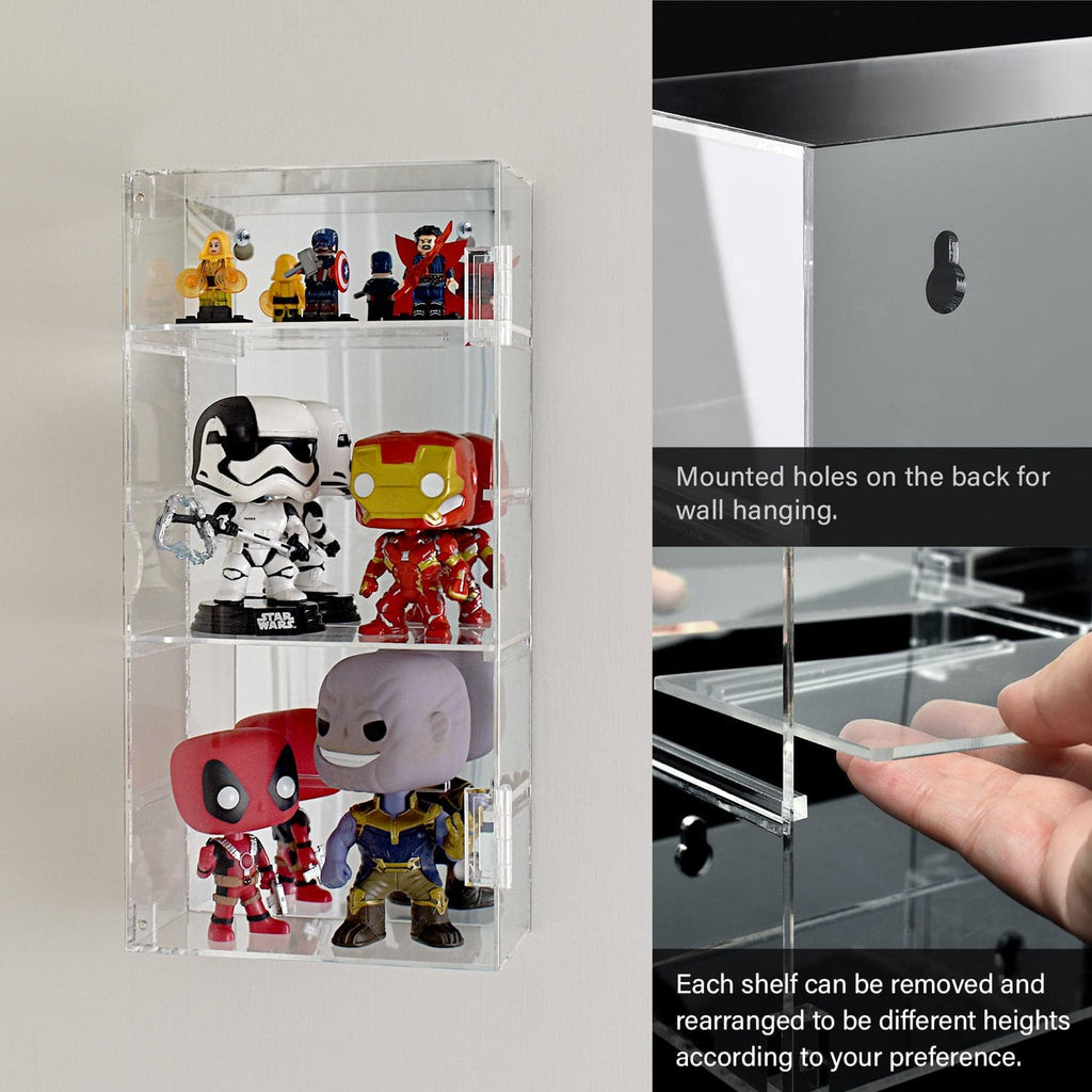 #DP320-A  Acrylic Mountable 5 Levels Mirrored Back Display Shelf