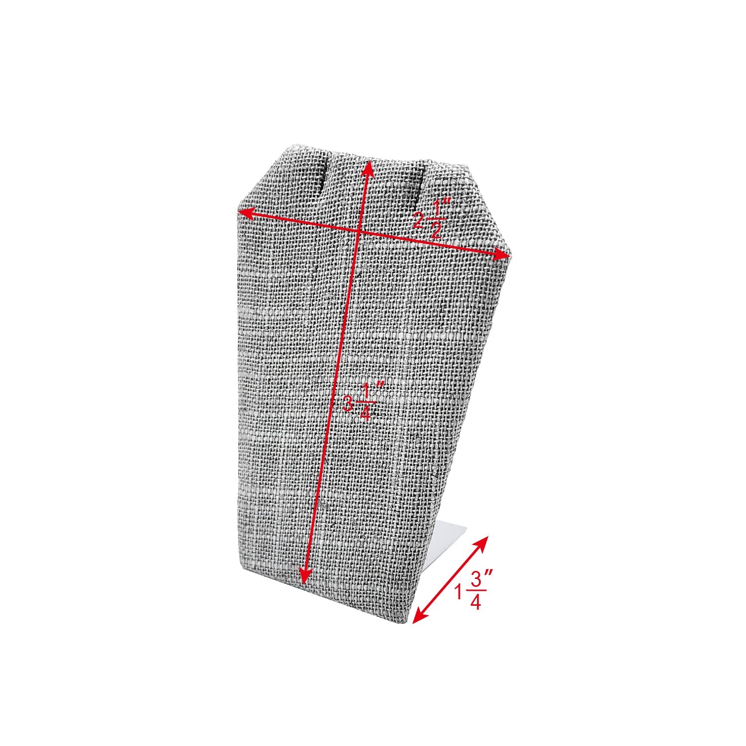 #ED-2143N-N21 Gray Burlap Linen Earring Display Stand