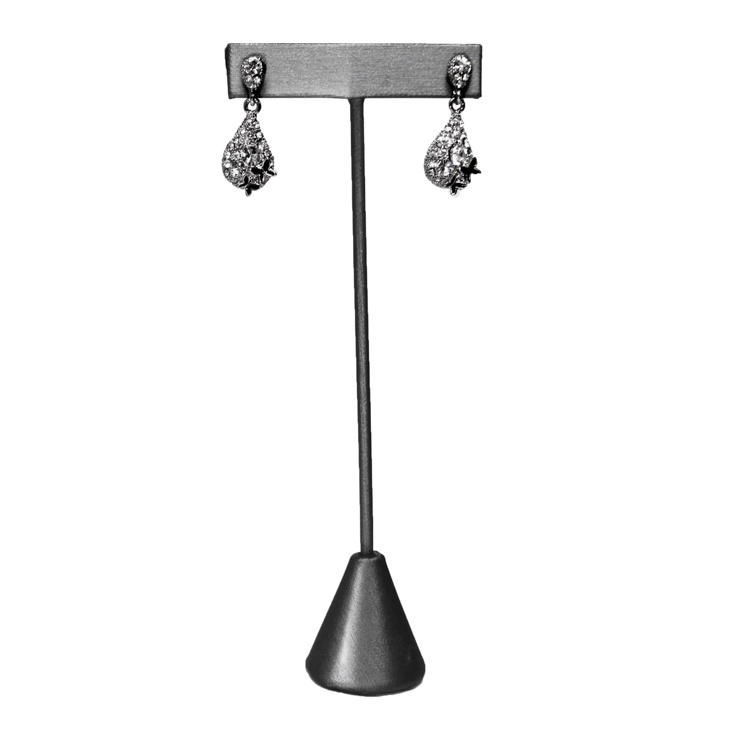 #ED-2401R-SG  Steel Grey Tall "T" Earring Stand in 6 3/4"H