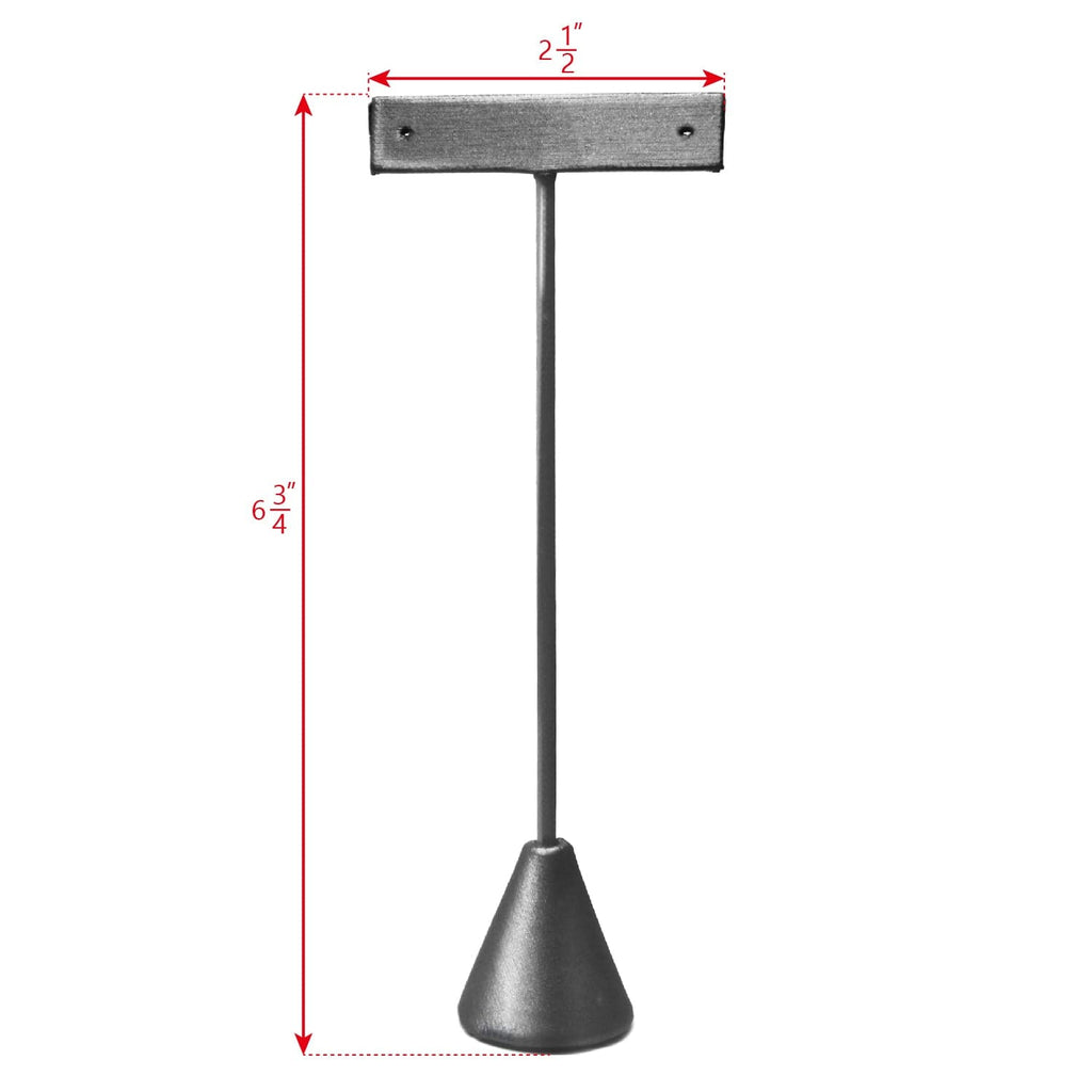 #ED-2401R-SG  Steel Grey Tall "T" Earring Stand in 6 3/4"H
