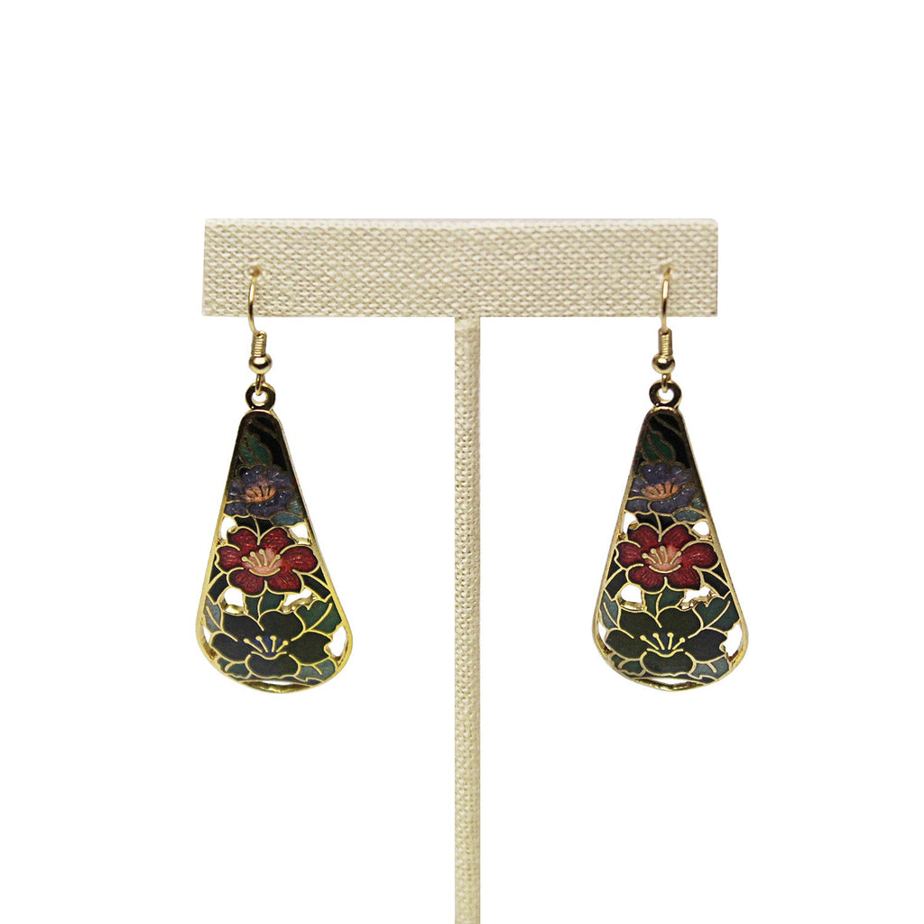 #ED-2402N-LE Medium Metal "T" Shape Earring Stand Burlap Linen