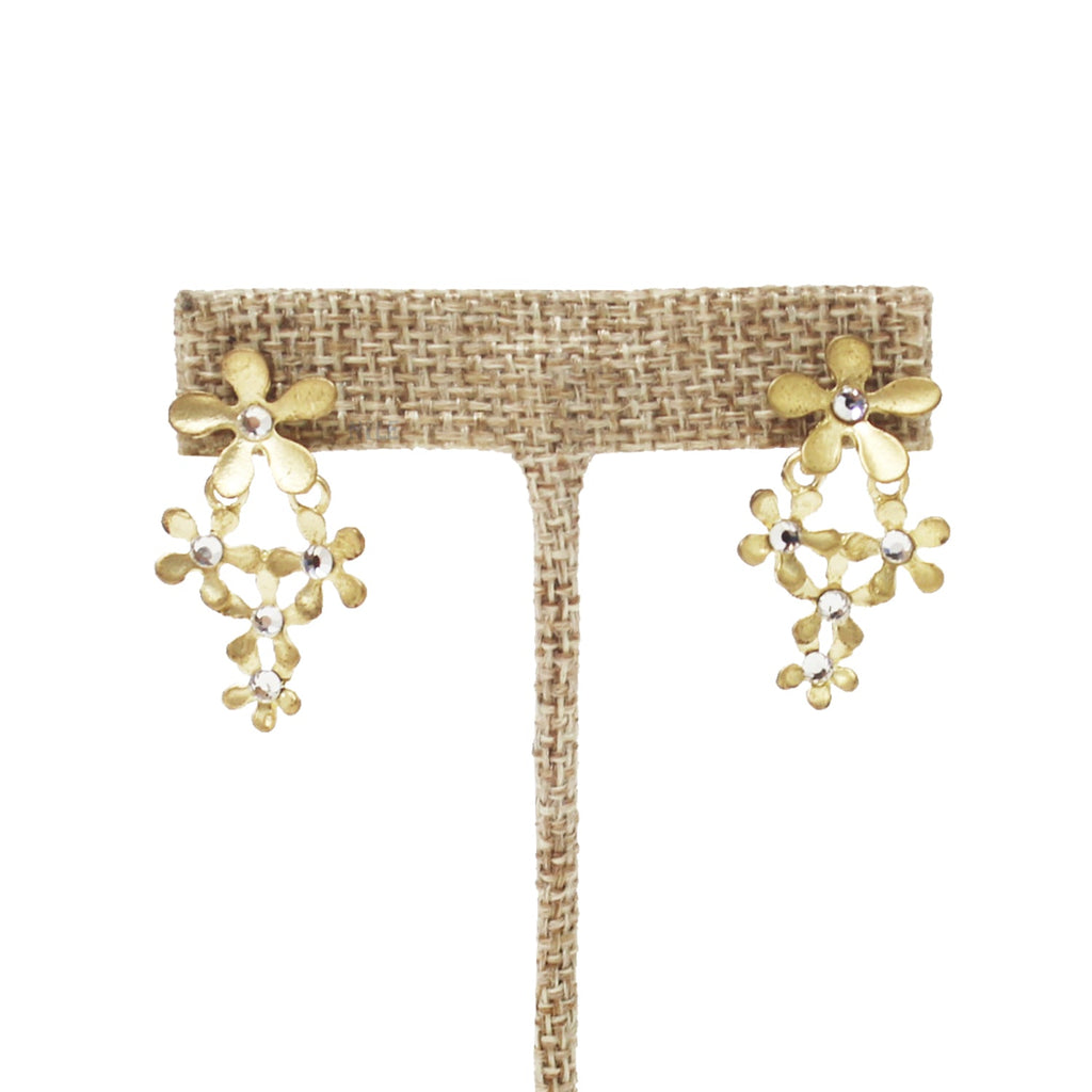 #ED-2403N-N3 Small Metal T-Shaped Earring Display Stand, Burlap Linen