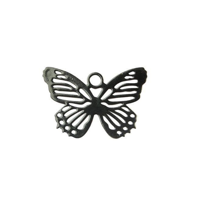 #FMB-2542C Brass Butterfly Shaped Charm, 23mm x 17mm