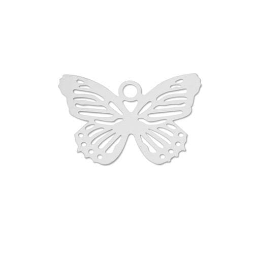 #FMB-2542C Brass Butterfly Shaped Charm, 23mm x 17mm