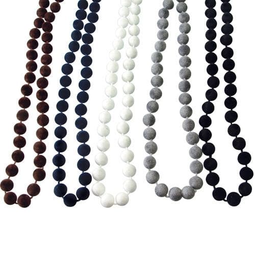 #GIF-F5543N Fabric Covered Bead Necklace
