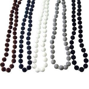 #GIF-F5543N Fabric Covered Bead Necklace