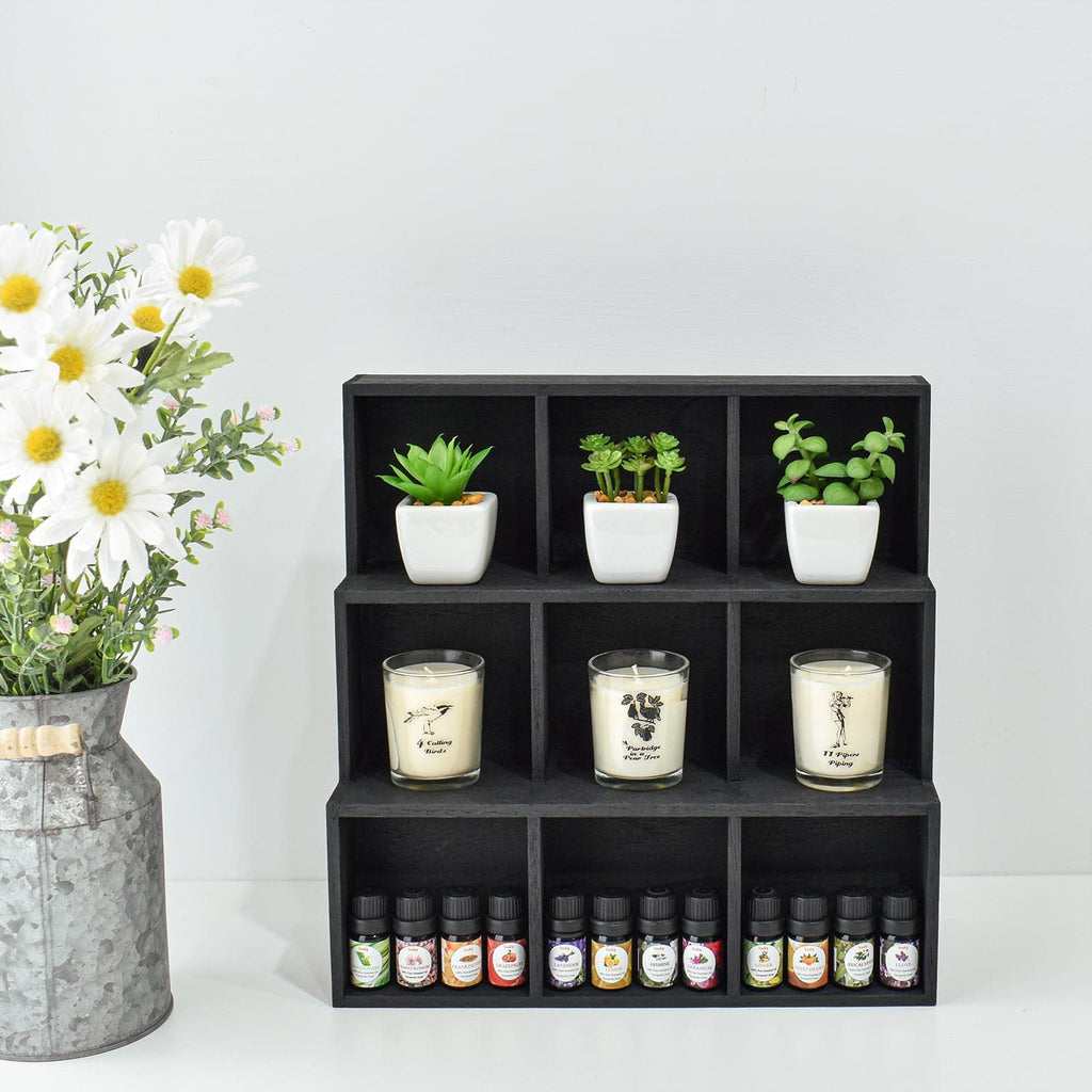 #HOM309 Vintage Wooden Jewelry Display Riser Tray Stand