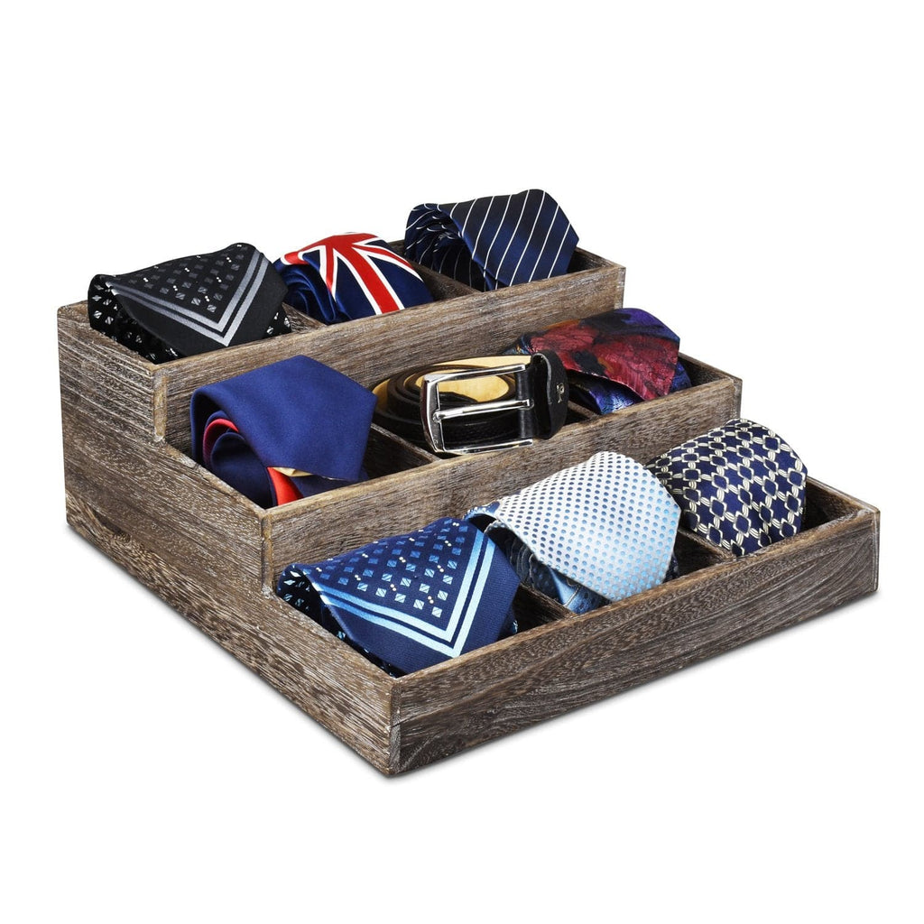 #HOM309 Vintage Wooden Jewelry Display Riser Tray Stand