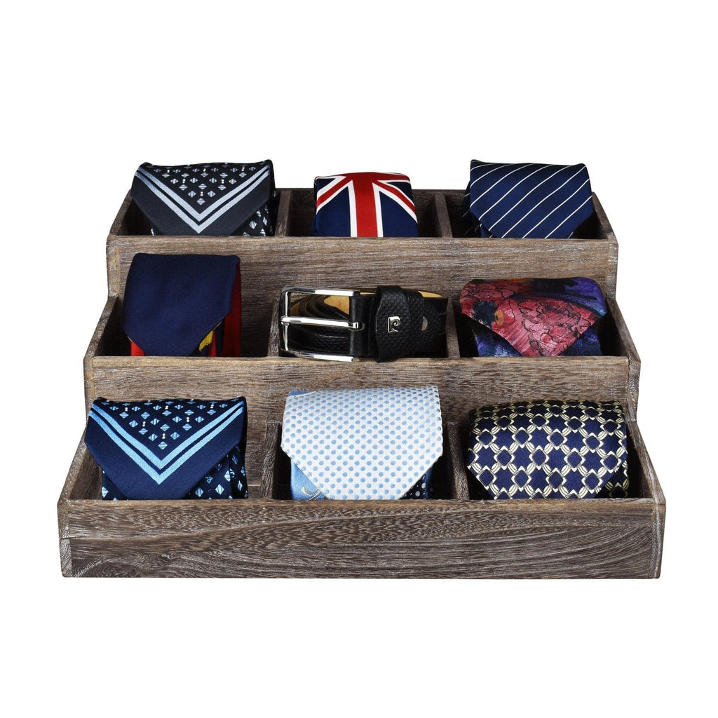 #HOM309 Vintage Wooden Jewelry Display Riser Tray Stand