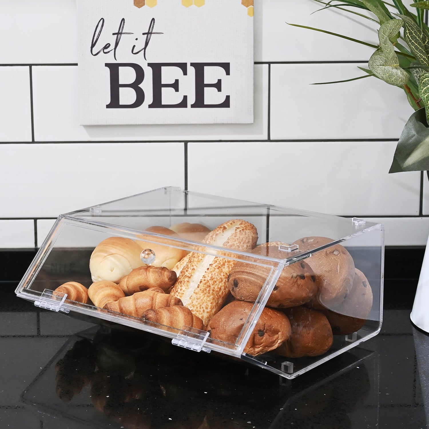 #HW6310 Acrylic Stackable Bakery Display Case Home Organizer