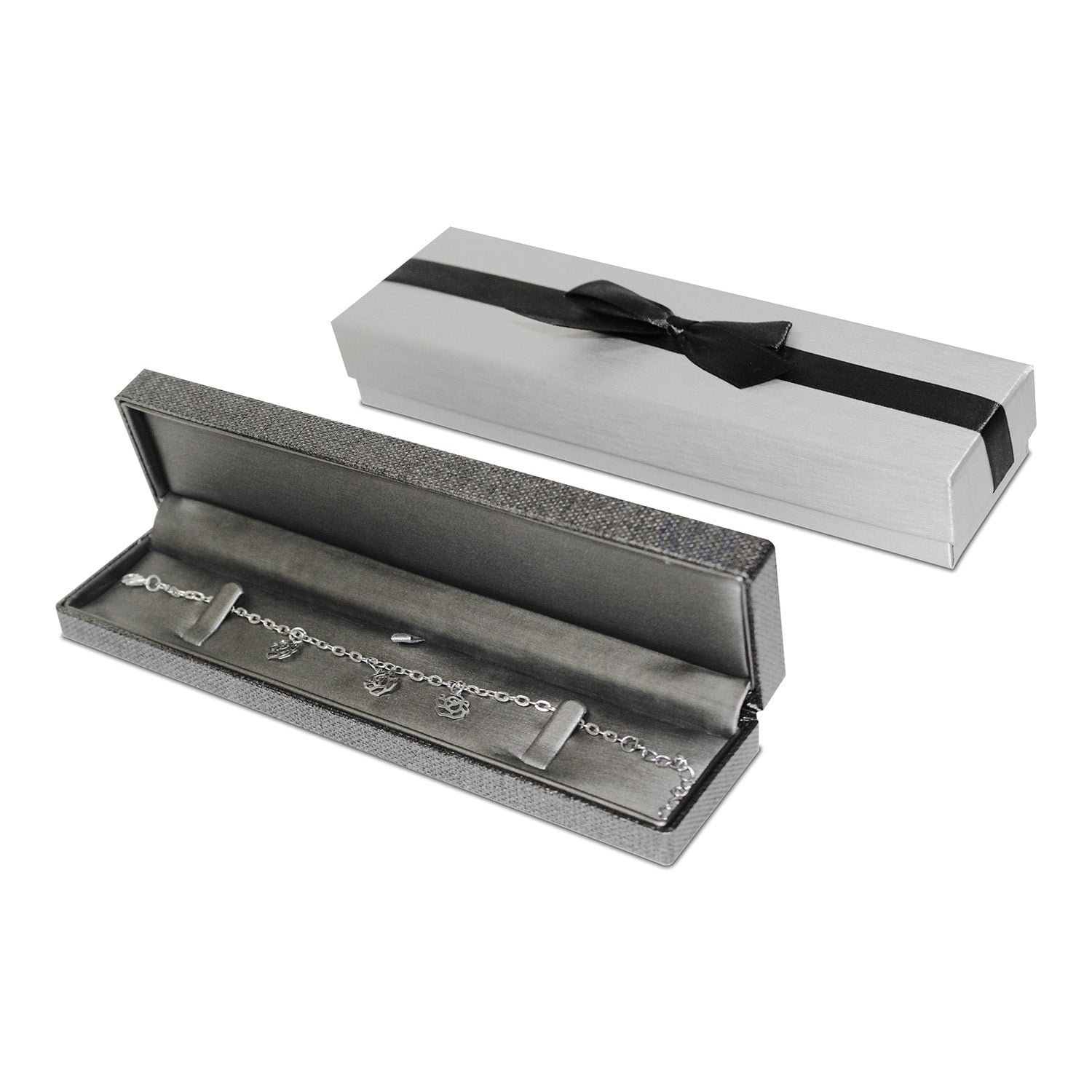 #JFB5 Elegant Texture Leatherette Bracelet/Watch Plastic Boxes