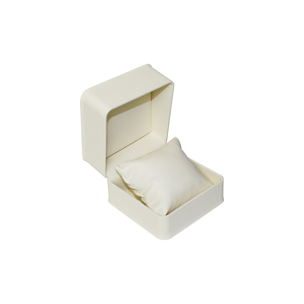 #JLW8-L32 Cream Faux Leather Pillow Bracelet/Watch Box