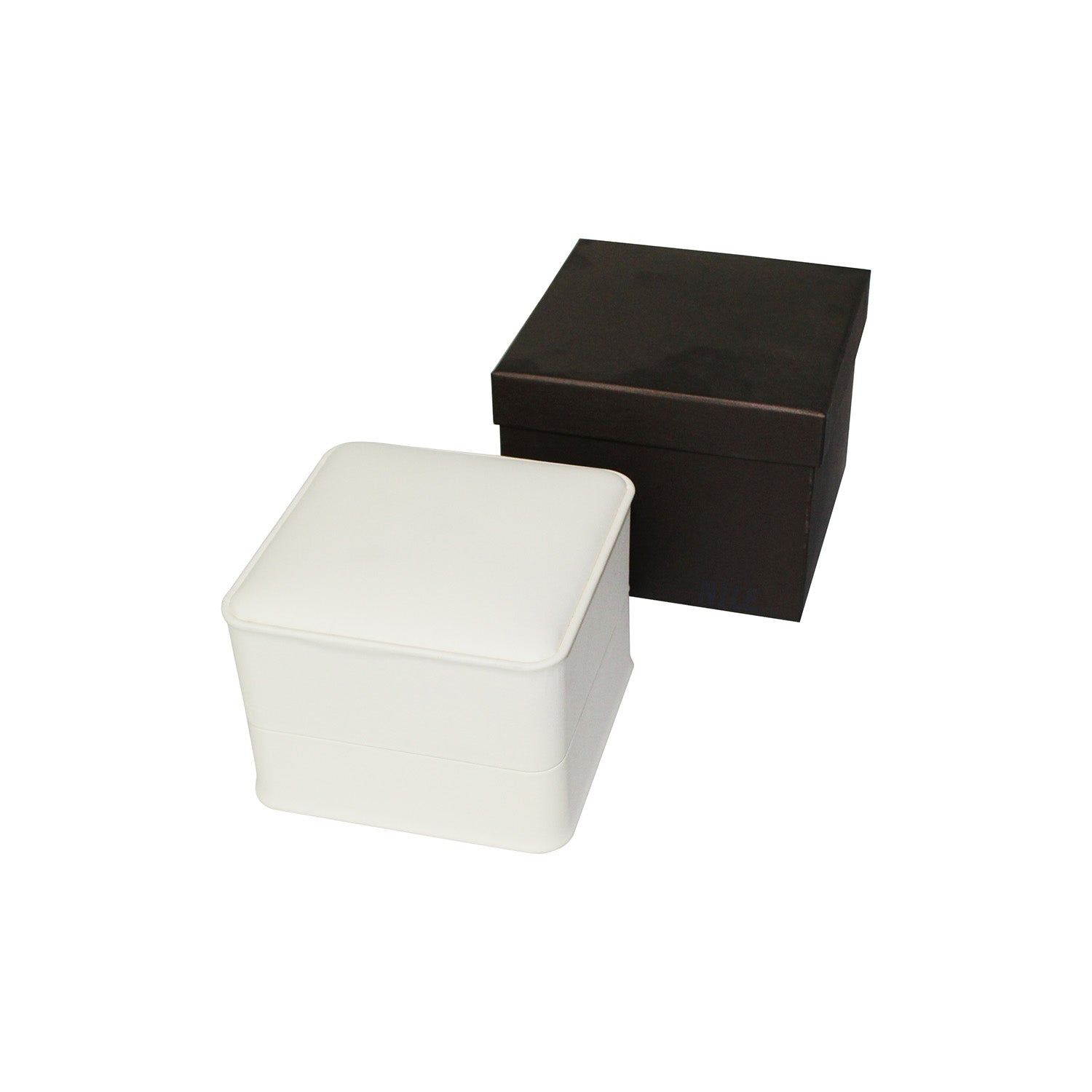 #JLW8-L32 Cream Faux Leather Pillow Bracelet/Watch Box