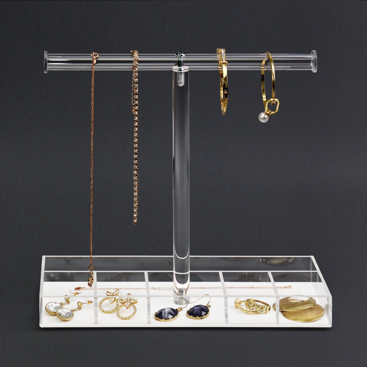 #JWY329-PU Acrylic Jewelry T-bar Display Bracelet Display