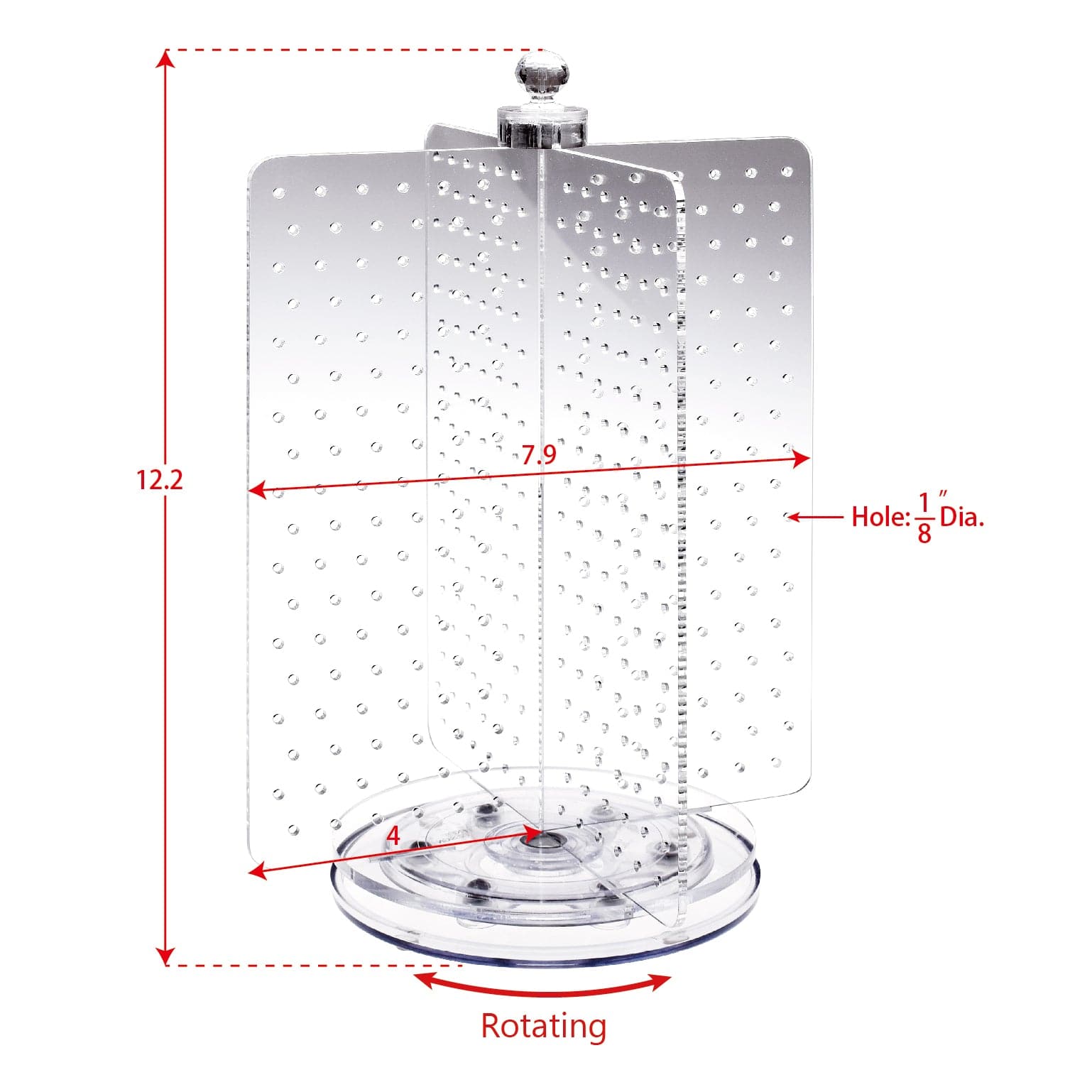 #JWY6025 Acrylic Rotating 216 Pairs Earring Jewelry Display