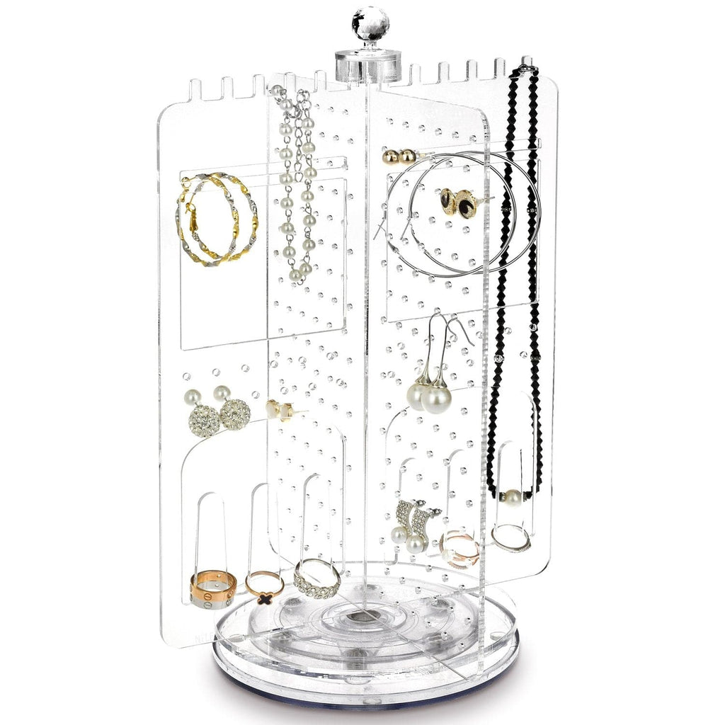 #JWY6065 Acrylic Rotating Jewelry Display Stand Earring Holder Accessories Organizer