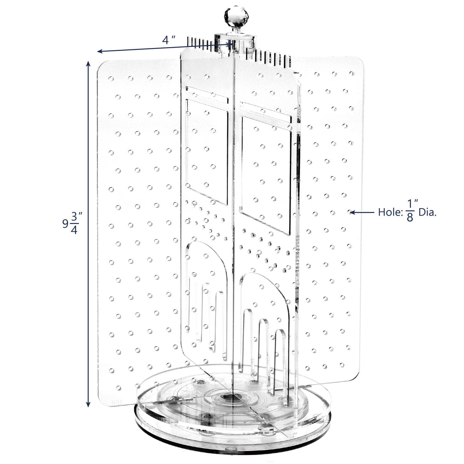 #JWY6065 Acrylic Rotating Jewelry Display Stand Earring Holder Accessories Organizer