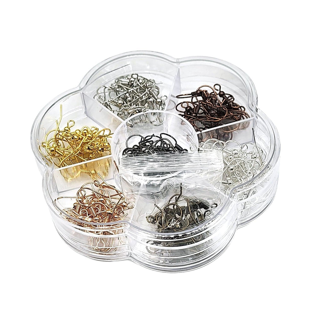 #LD37270 140pcs Jewelry Metal base Finding of 19mm x20mm  Earring Hooks 7 Colors for your DIY jewelry , 7 Colors are Sivler, Gold, Rose Gold, Nickel, Anitque Red, Anitque Black, Anitque Bronze 20pcs for each color.