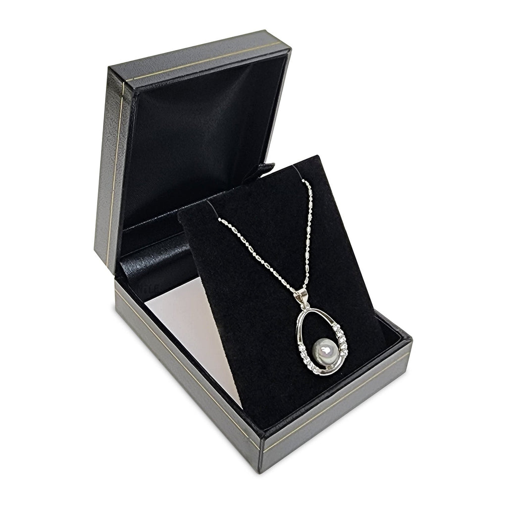 #LP9 Classic Leatherette Pendant/Earring Box