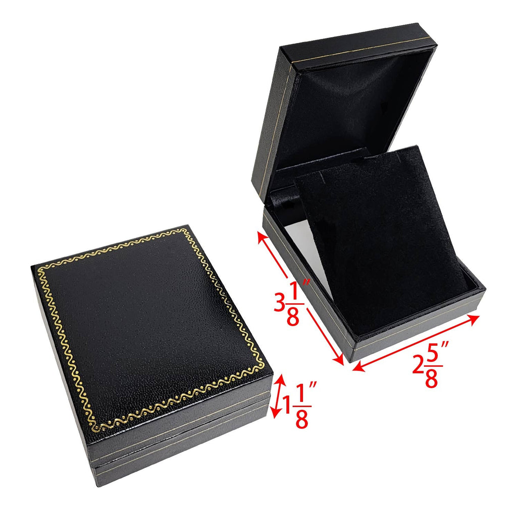 #LP9 Classic Leatherette Pendant/Earring Box
