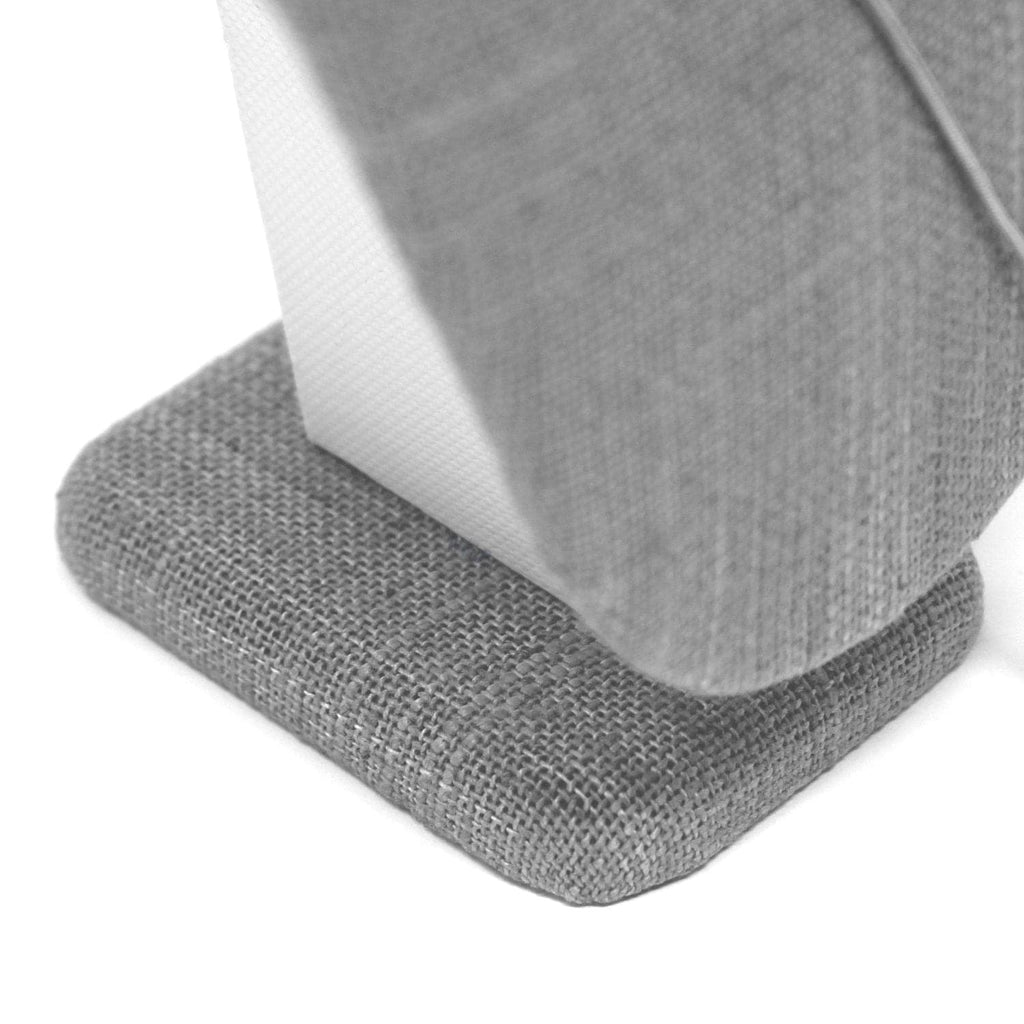 #ND-1893N-N21 Gray Burlap Linen Necklace Display Bust