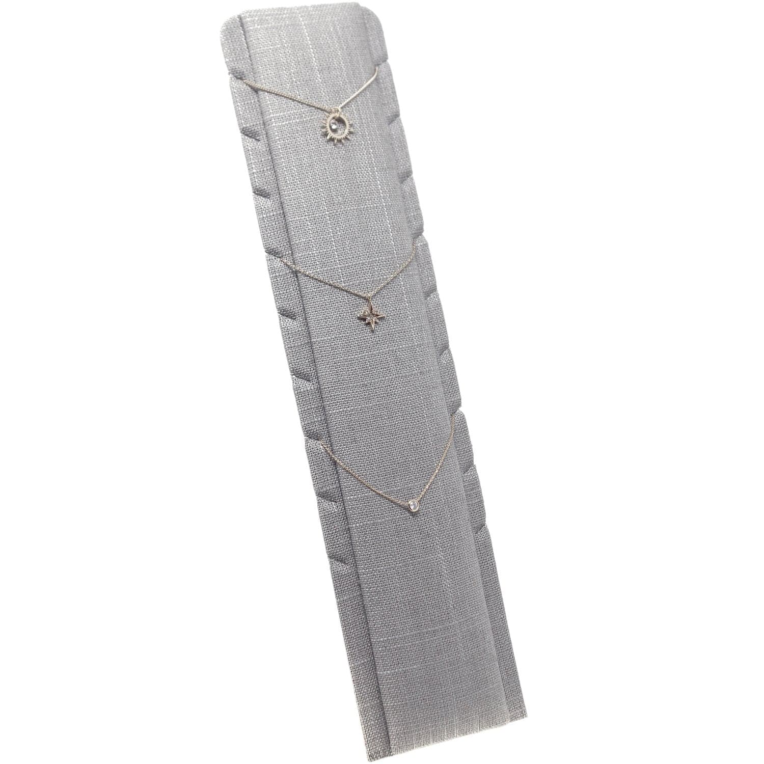 #ND-1991N-N21 Grey Linen Multi-Necklace Stand