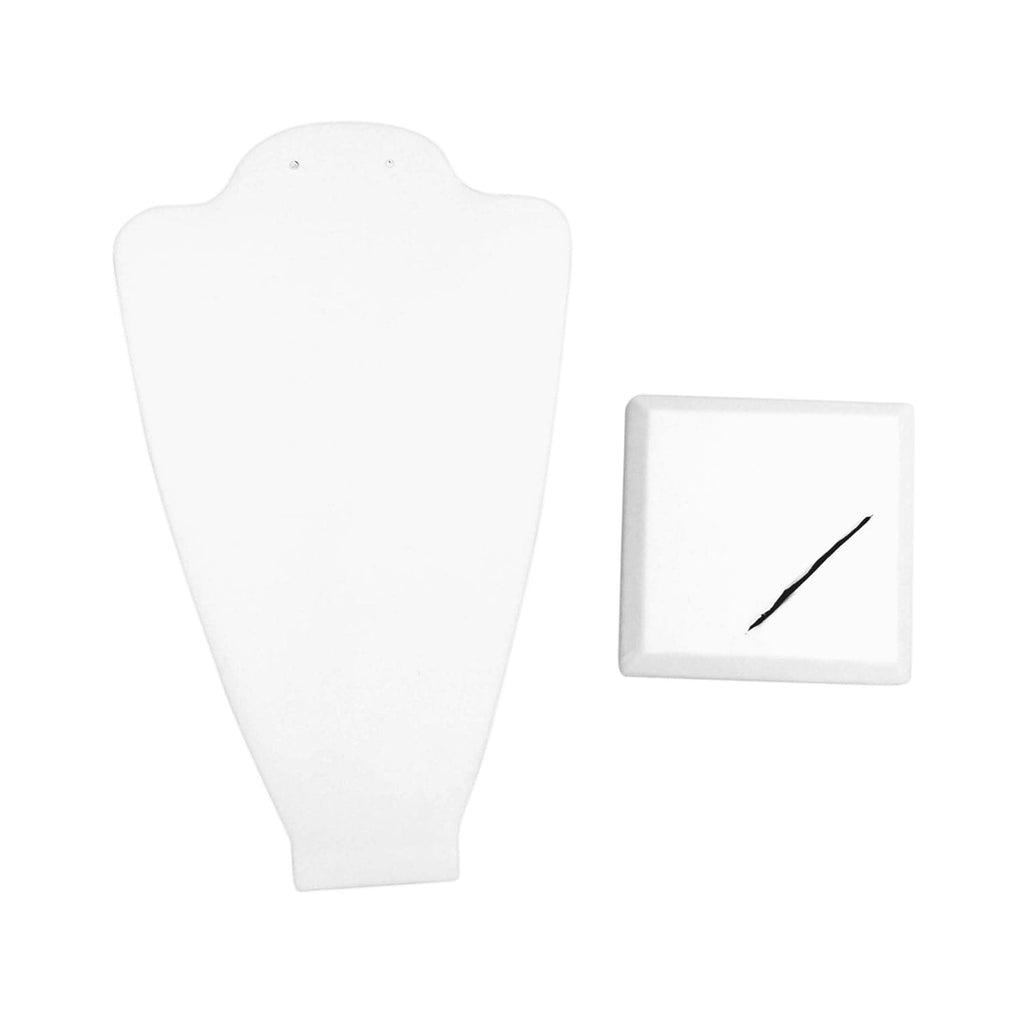#ND102L-WH Necklace Display 5 1/2" x 4 7/8" x 10"H