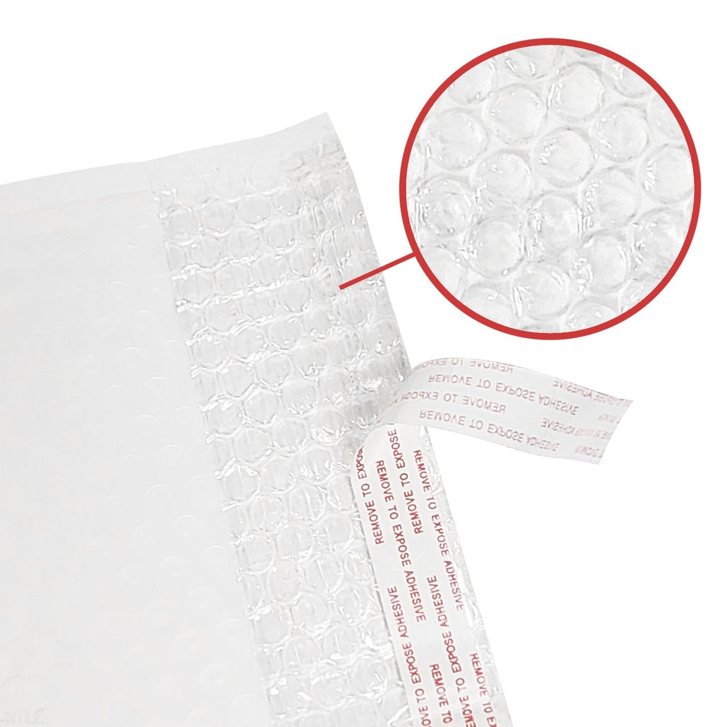 #PAB-313 Poly Bubble Mailers, Padded Envelopes Self-Adhesive, White