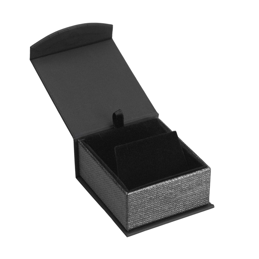 #PME4-M23 Elegant Mesh Gray Magnetic Pendant/Earring Plastic Boxes