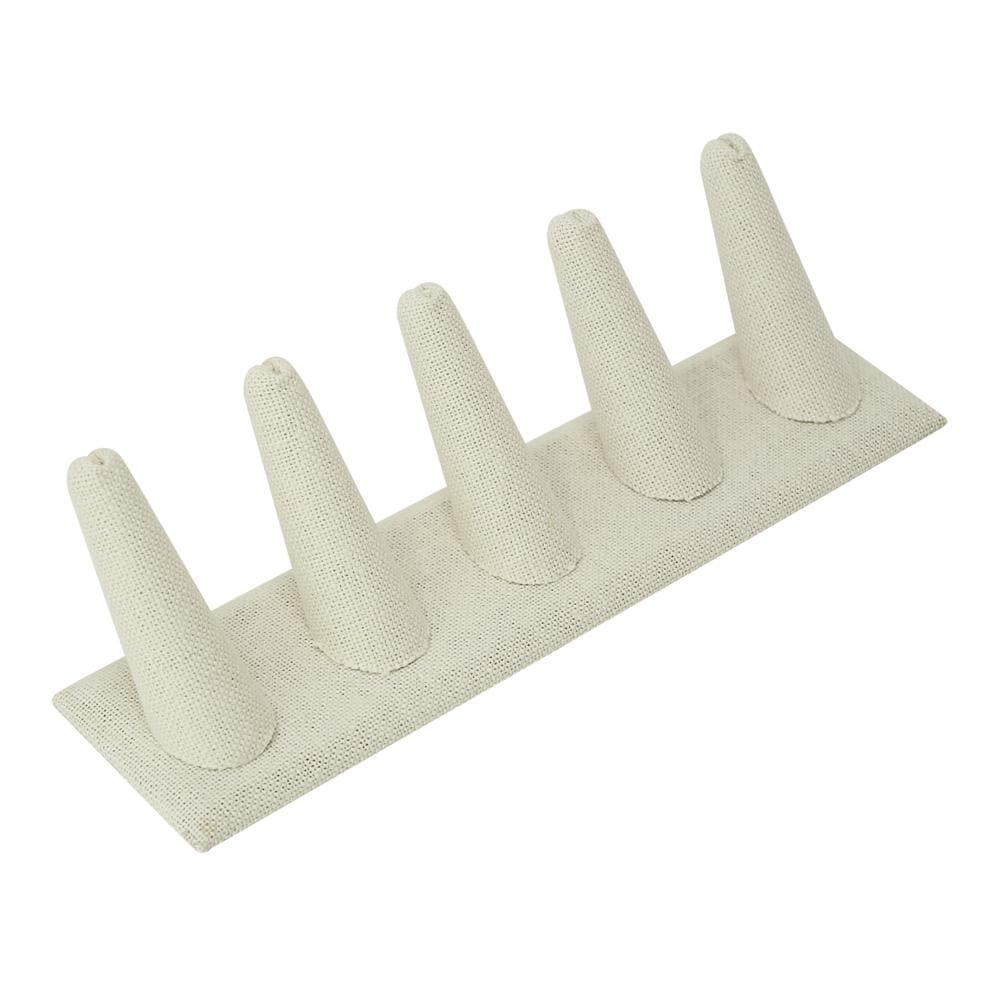 #RD-2455N-LE Linen Ring Display, 5 Fingers